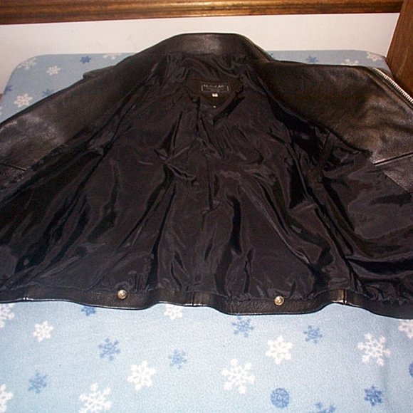 Michael Alle Leather Motorcycle Jacket California Highway Police Style jacket - Picture 6 of 7